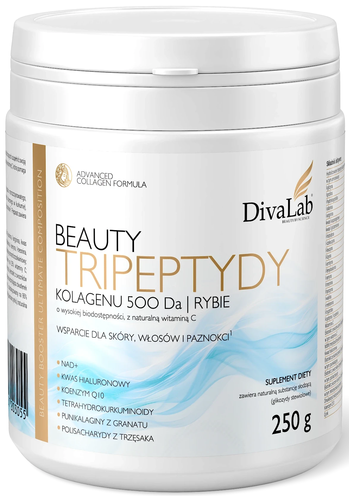 DivaLab | Beauty Kolagen Rybi Tripeptydowy 500 Da 250g