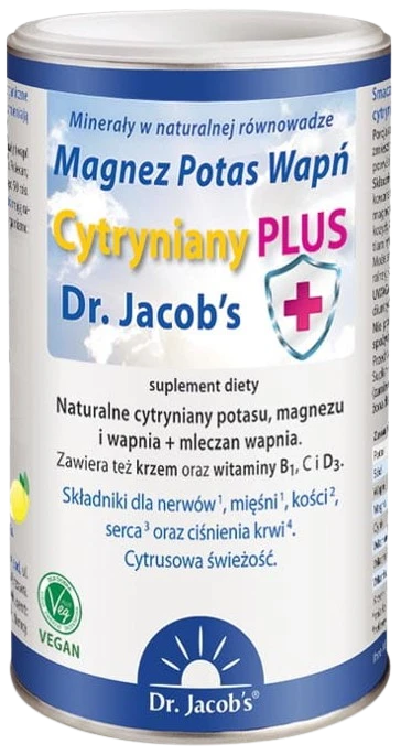 Dr Jacobs | Magnez Potas Wapń Cytryniany PLUS 300g