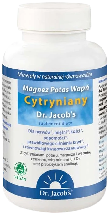 Dr Jacobs | Magnez Potas Wapń Cytryniany (dawniej pH Balans) 250 tabletek