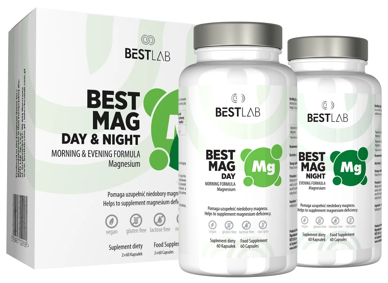 BESTLAB | BestMag Day & Night 2X 60 kapsułek