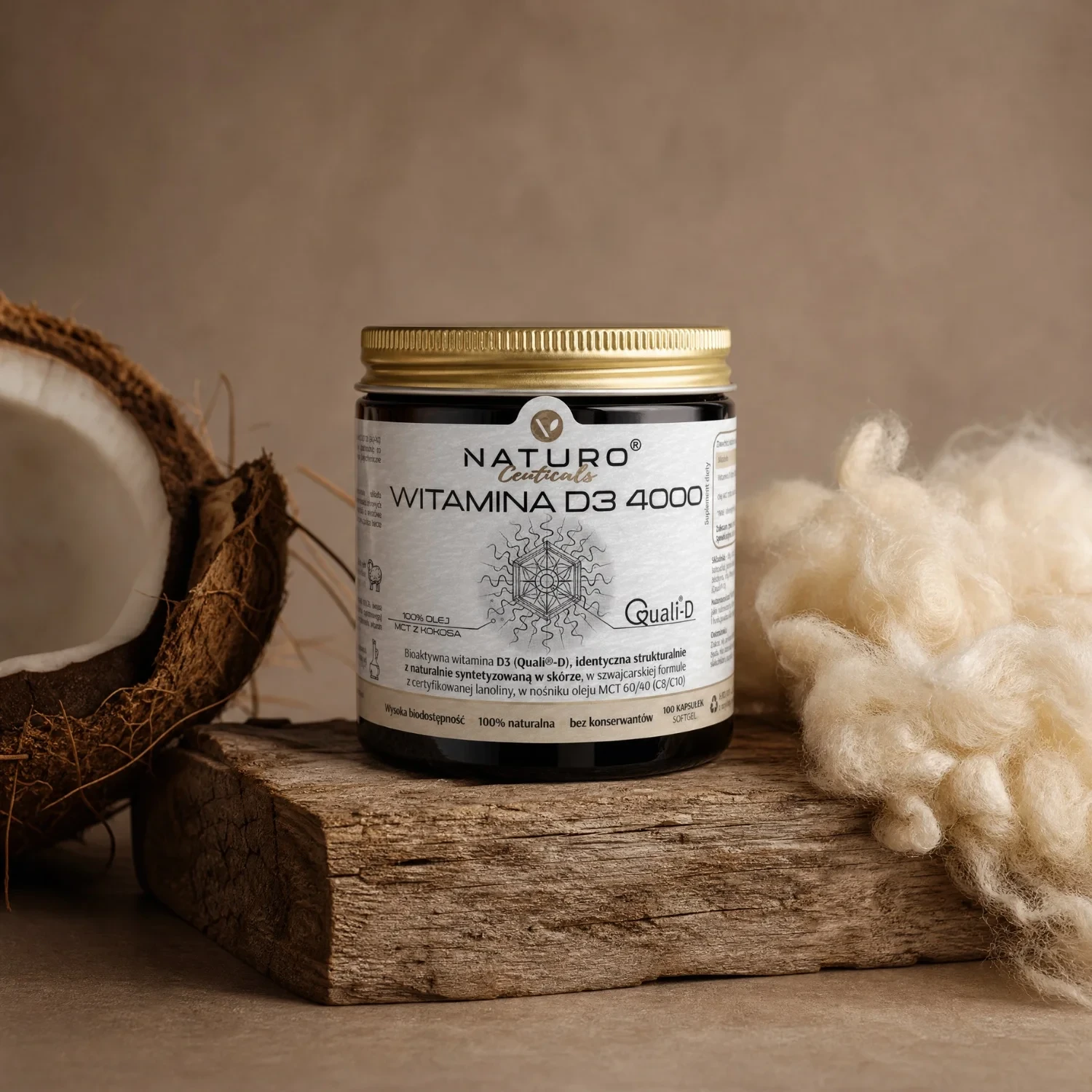 Virentia | Naturoceuticals® Witamina D3 4000 100 kapsułek