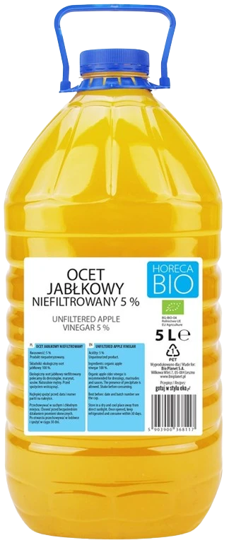Bio Planet | Ocet jabłkowy niefiltrowany 5% HORECA BIO 5000ml