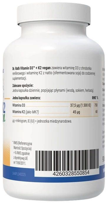 Dr Rath | Vitamin D3™ + K2 Vegan 90 kapsułek